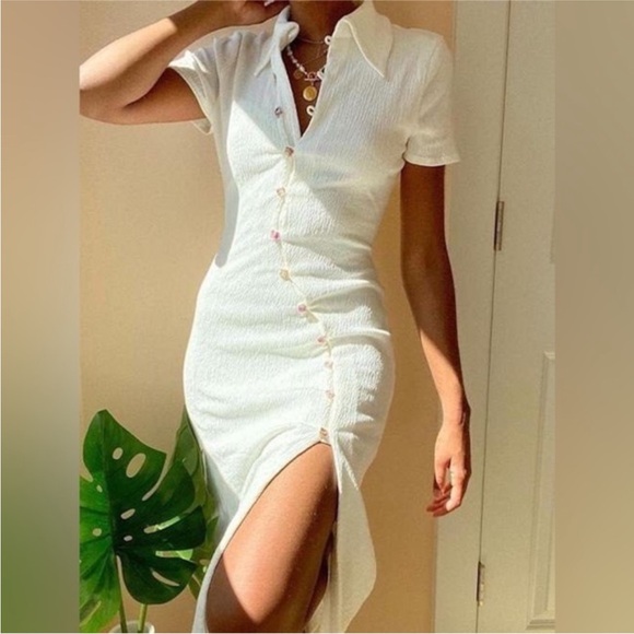 Song of Style Polly Midi Button Shirt Dress - Picture 4 of 7